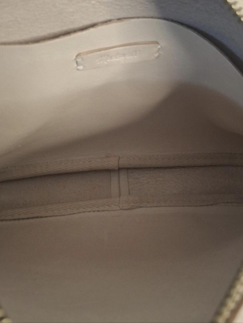Madewell Carabiner Medium Italian Leather Crossbody Bag Cream EUC - Picture 4 of 5